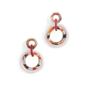 V-70. Lele Sadoughi Dusty Pink Twig Banded Hoops